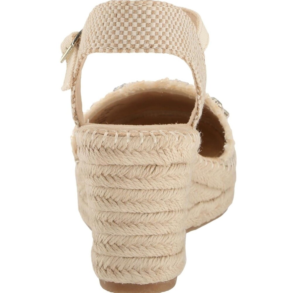 Anne Klein Women's Sandals Crystal Espadrille Wedge Size 10 closed toe New - Picture 4 of 7